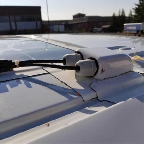 Cruza Cascos Placa Solar Doble Negro - Imagen 3