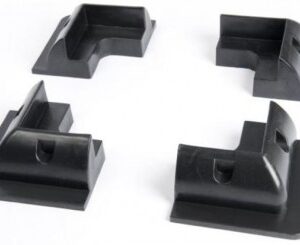 Kit Soportes Panel Corner 150mm x4 Negro