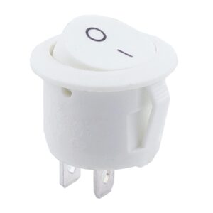 Interruptor Redondo Mini 16mm 5A Blanco