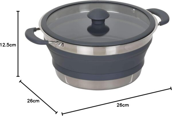Cacerola Plegable Silicona 3L Gris - Imagen 2