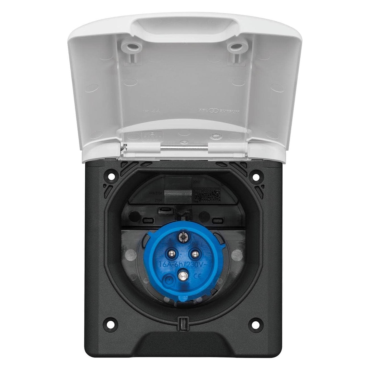 Toma Ext. 220V Cuadr. Magnetic Blanco Toma Ext. 220V Cuadr. Magnetic Blanco