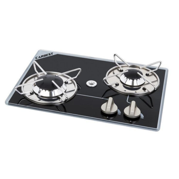 Cocina 2 Fuegos Cristal Carbest