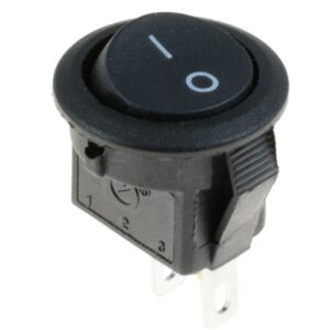 Interruptor Redondo Mini 16mm 5A Negro