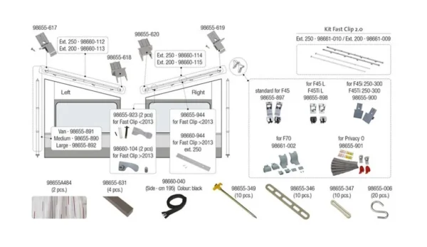 Kit Clip System Privacy F45 Standar - Imagen 2
