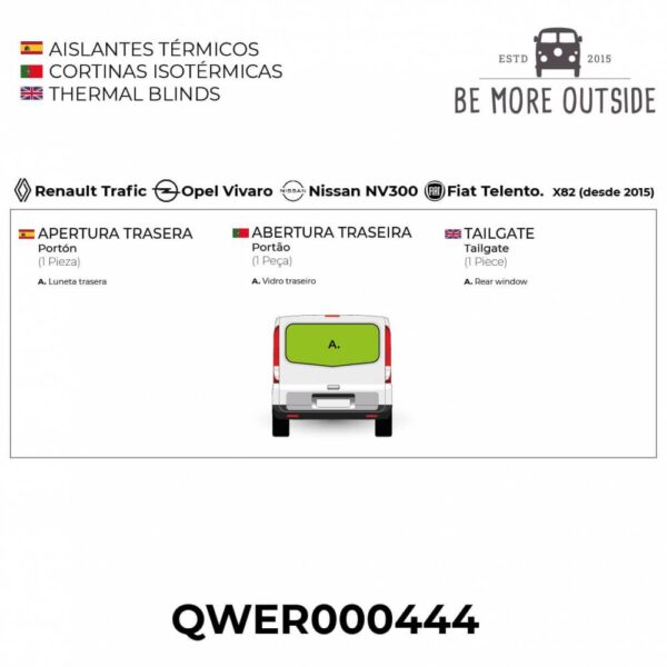Termico Puertas Traseras Trafic Vivaro 02/15 - Imagen 3