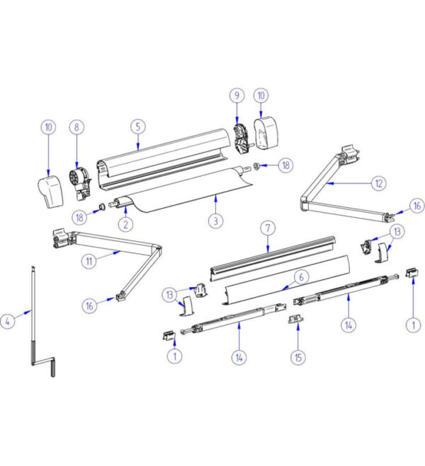 Tapa Frontal Der+Izq Omnistor 5102 Gris - Imagen 2
