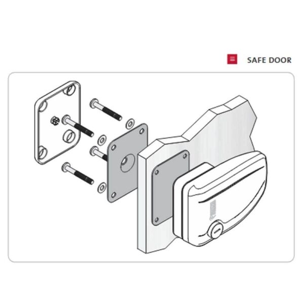 Cerradura Safe Door Frame Gris - Imagen 3