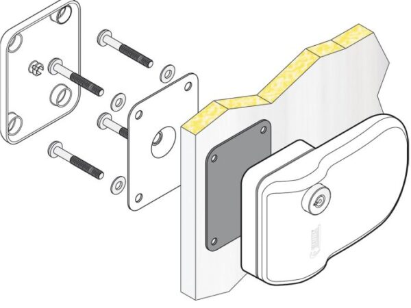 Cerradura Fiamma Safe Door Blanco - Imagen 2