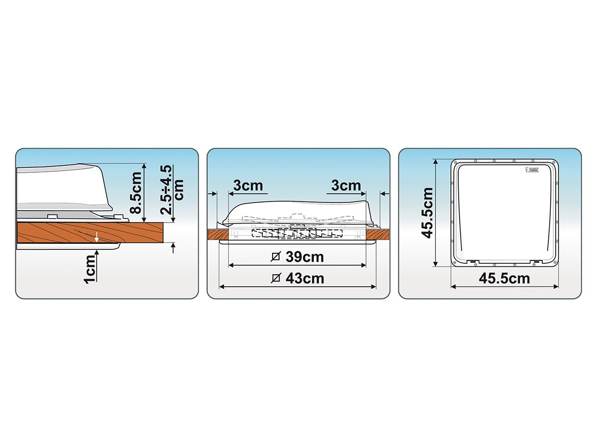 Claraboya Fiamma Vent 40 Blanca Claraboya Fiamma Vent 40 Blanca - Imagen 2