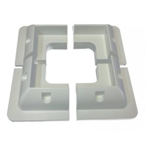 Kit Soportes Panel Corner 150mm x4 Blanco
