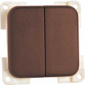Interruptor Doble Plano Marron