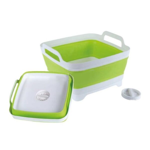 Lavabo Plegable Silicona Blanco/Lima - Imagen 2
