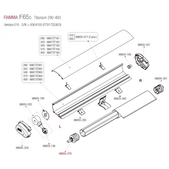 Soporte Rulo F65S 60mm Izquierda Soporte Rulo F65S 60mm Izquierda - Imagen 3