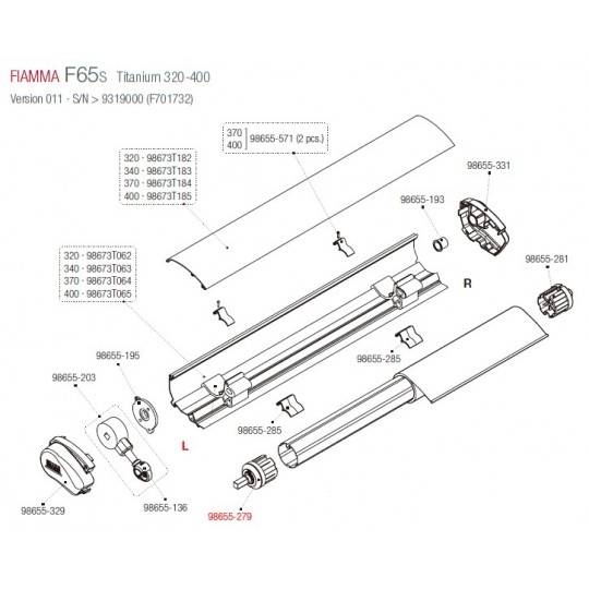 Soporte Rulo F65S 60mm Izquierda Soporte Rulo F65S 60mm Izquierda - Imagen 6