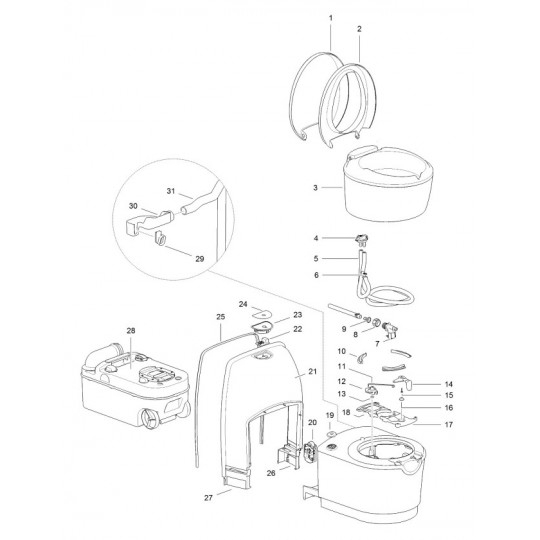 WC Thetford Cassette C223 CS WC Thetford Cassette C223 CS - Imagen 11