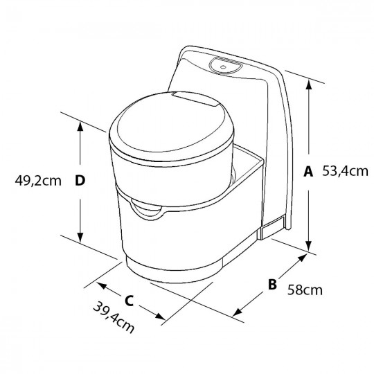 WC Thetford Cassette C223 CS WC Thetford Cassette C223 CS - Imagen 10